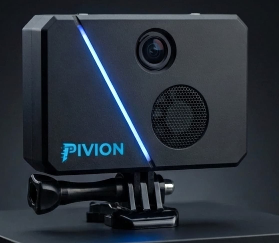 Pivion Edge AI Vision camera on a mount